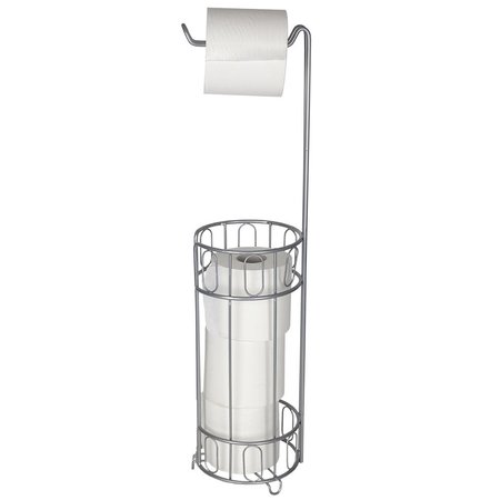 HOME BASICS Home Basics Unity Free-Standing Dispensing Toilet Paper Holder, Silver ZOR96305